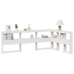 vidaXL Bibliotecă tăblie în formă de L, alb, 130 cm, lemn masiv de pin vidaXL Bibliotecă tăblie în formă de L, alb, 130 cm, lemn masiv de pin