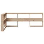 vidaXL Bibliotecă tăblie în formă de L, 90 cm, lemn masiv de pin
