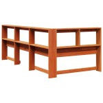 vidaXL Bibliotecă tăblie în formă de L ceară maro lemn masiv de pin