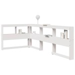 vidaXL Bibliotecă tăblie în formă de L, alb, 75 cm, lemn masiv de pin vidaXL Bibliotecă tăblie în formă de L, alb, 75 cm, lemn masiv de pin