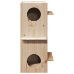 vidaXL Casă pentru pisici 43x43x90 cm din lemn masiv de pin vidaXL Casă pentru pisici 43x43x90 cm din lemn masiv de pin