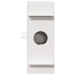 vidaXL Casă pentru pisici albă 43x43x90 cm din lemn masiv de pin vidaXL Casă pentru pisici albă 43x43x90 cm din lemn masiv de pin