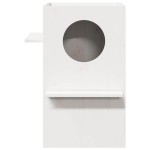 vidaXL Casă pentru pisici albă 43x43x60 cm din lemn masiv de pin vidaXL Casă pentru pisici albă 43x43x60 cm din lemn masiv de pin