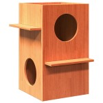 vidaXL Ceară pentru Casă pisici maro 43x43x60 cm Lemn masiv de pin vidaXL Ceară pentru Casă pisici maro 43x43x60 cm Lemn masiv de pin