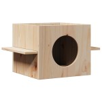 vidaXL Casă pentru pisici 51x35x30 cm din lemn masiv de pin vidaXL Casă pentru pisici 51x35x30 cm din lemn masiv de pin