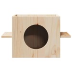 vidaXL Casă pentru pisici 51x35x30 cm din lemn masiv de pin vidaXL Casă pentru pisici 51x35x30 cm din lemn masiv de pin