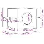 vidaXL Casă pentru pisici 51x35x30 cm din lemn masiv de pin vidaXL Casă pentru pisici 51x35x30 cm din lemn masiv de pin