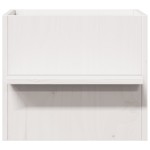 vidaXL Casă pentru pisici albă 51x35x30 cm din lemn masiv de pin