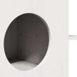 vidaXL Casă pentru pisici albă 51x35x30 cm din lemn masiv de pin