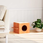 vidaXL Ceară pentru Casă pisici maro 51x35x30 cm Lemn masiv de pin vidaXL Ceară pentru Casă pisici maro 51x35x30 cm Lemn masiv de pin