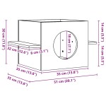 vidaXL Ceară pentru Casă pisici maro 51x35x30 cm Lemn masiv de pin vidaXL Ceară pentru Casă pisici maro 51x35x30 cm Lemn masiv de pin