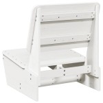 vidaXL Scaun de grădină, alb, 60x64x70,5 cm, lemn masiv de pin