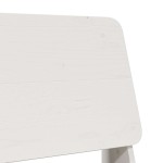 vidaXL Scaun de grădină, alb, 60x64x70,5 cm, lemn masiv de pin