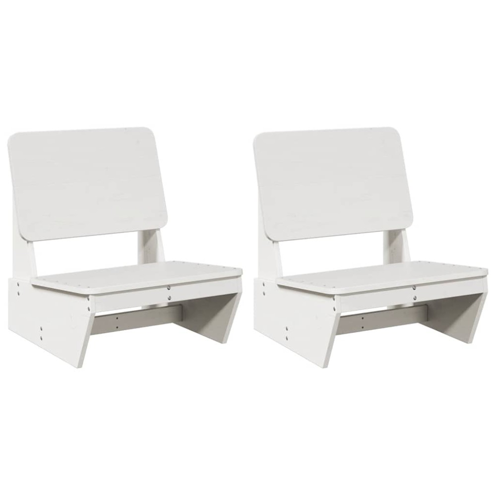 vidaXL Scaune de grădină 2 buc alb 60x64x70,5 cm lemn masiv de pin