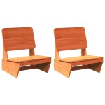 vidaXL Scaune grădină 2 buc maro ceară 60x64x70,5 cm lemn masiv de pin vidaXL Scaune grădină 2 buc maro ceară 60x64x70,5 cm lemn masiv de pin