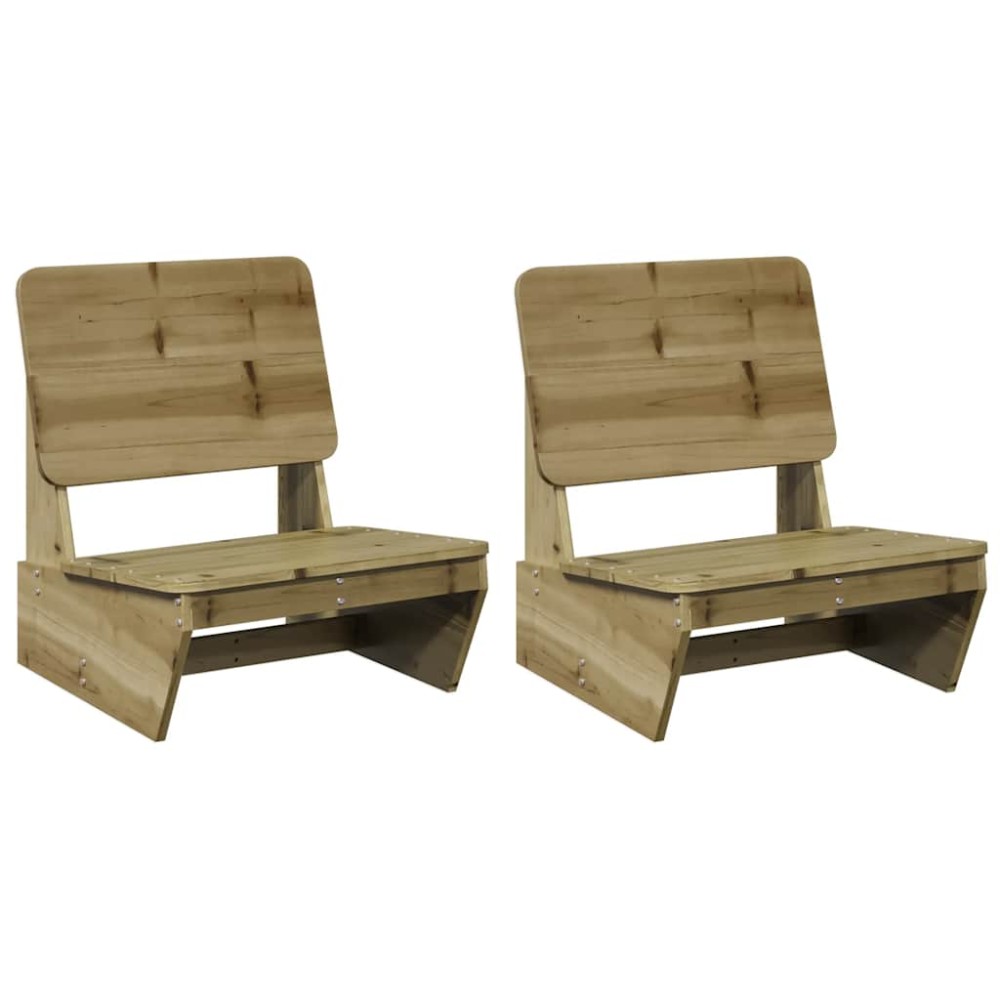 vidaXL Scaune de grădină 2 buc 60x64x70,5 cm Lemn impregnat de pin