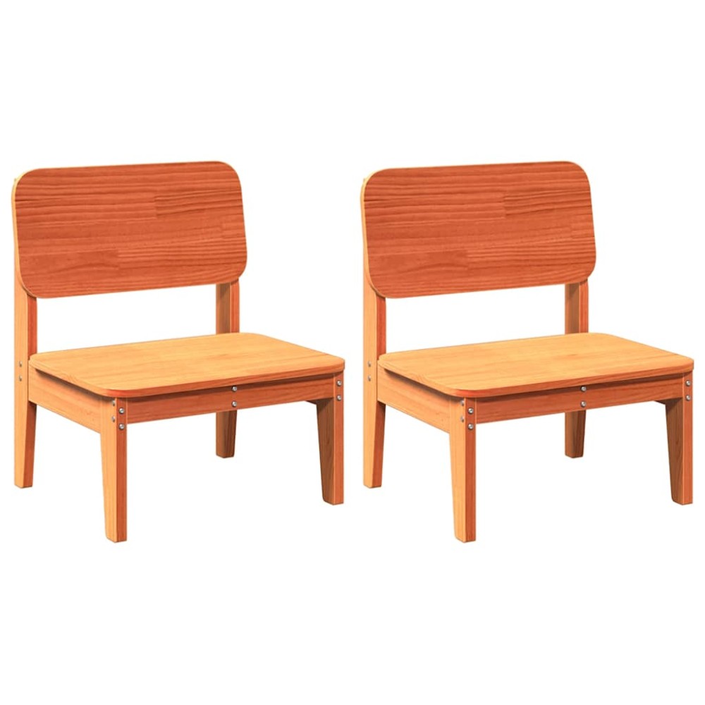 vidaXL Scaune grădină 2 buc maro ceară 60x52,5x72 cm lemn masiv de pin