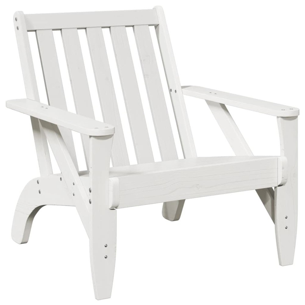 vidaXL Scaun Adirondack de grădină alb 75x77x77 cm lemn masiv de pin