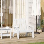 vidaXL Scaun Adirondack de grădină alb 75x77x77 cm lemn masiv de pin vidaXL Scaun Adirondack de grădină alb 75x77x77 cm lemn masiv de pin