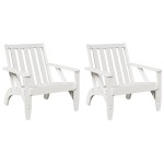 vidaXL Scaune Adirondack de grădină 2 buc alb lemn masiv de pin vidaXL Scaune Adirondack de grădină 2 buc alb lemn masiv de pin