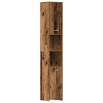 vidaXL Dulap de baie, Lemn vechi, 30x30x183,5 cm, PAL