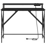 vidaXL Birou Stejar negru 100 x 50 x 86.5 cm Lemn compozit