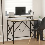 vidaXL Birou Stejar sonoma 100 x 50 x 86.5 cm Lemn compozit