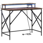 vidaXL Birou Stejar afumat 100 x 50 x 86.5 cm Lemn compozit
