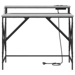 vidaXL Birou cu depozitare sonoma gri 100 x 50 x 86.5 cm Lemn compozit