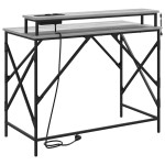 vidaXL Birou cu depozitare sonoma gri 100 x 50 x 86.5 cm Lemn compozit