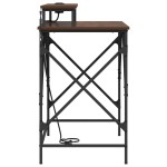 vidaXL Birou Stejar brun 100 x 50 x 86.5 cm Lemn compozit