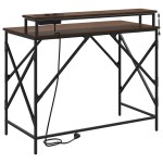vidaXL Birou Stejar brun 100 x 50 x 86.5 cm Lemn compozit