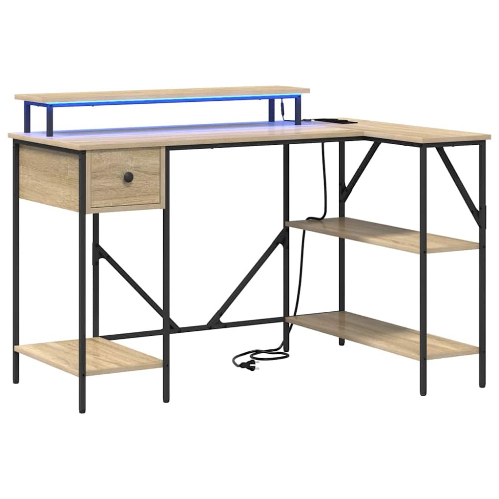 vidaXL Birou Stejar sonoma 120 x 79 x 86.5 cm Lemn compozit