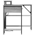 vidaXL Birou cu sertar sonoma gri 120 x 79 x 86.5 cm Lemn compozit