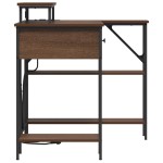 vidaXL Birou cu sertar Stejar închis 120 x 79 x 86,5 cm Lemn compozit