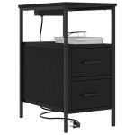 vidaXL Dulap de noapte Stejar negru 30 x 48 x 61 cm Lemn compozit