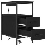vidaXL Dulap de noapte Stejar negru 30 x 48 x 61 cm Lemn compozit
