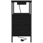 vidaXL Dulap de noapte Stejar negru 30 x 48 x 61 cm Lemn compozit