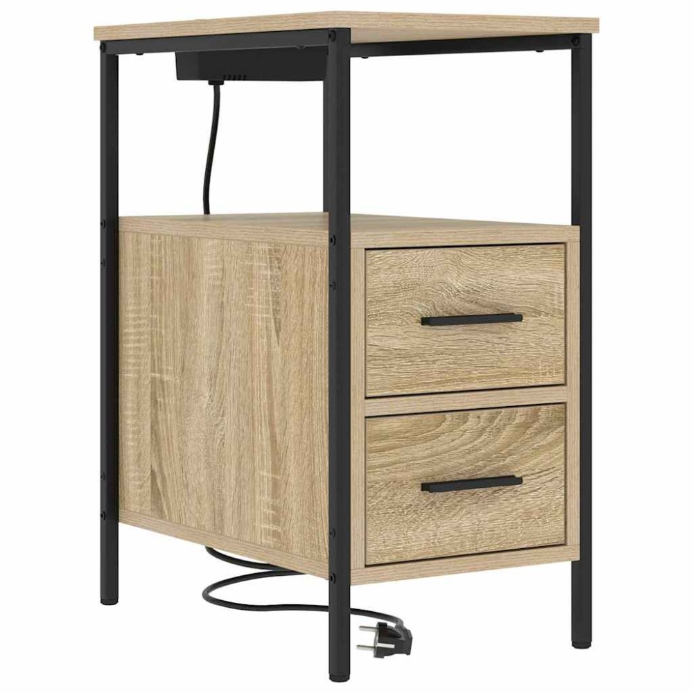 vidaXL Dulap de noapte Stejar sonoma 30 x 48 x 61 cm Lemn compozit
