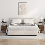 vidaXL Dulap de noapte Stejar afumat 30 x 48 x 61 cm Lemn compozit vidaXL Dulap de noapte Stejar afumat 30 x 48 x 61 cm Lemn compozit