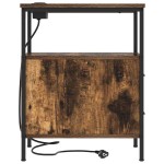 vidaXL Dulap de noapte Stejar afumat 30 x 48 x 61 cm Lemn compozit vidaXL Dulap de noapte Stejar afumat 30 x 48 x 61 cm Lemn compozit