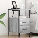 vidaXL Dulap de noapte sonoma gri 30 x 48 x 61 cm Lemn compozit vidaXL Dulap de noapte sonoma gri 30 x 48 x 61 cm Lemn compozit