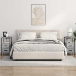 vidaXL Dulap de noapte sonoma gri 30 x 48 x 61 cm Lemn compozit vidaXL Dulap de noapte sonoma gri 30 x 48 x 61 cm Lemn compozit
