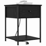 vidaXL Dulap de noapte Stejar negru 42 x 41 x 56 cm Lemn compozit