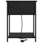 vidaXL Dulap de noapte Stejar negru 42 x 41 x 56 cm Lemn compozit