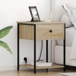 vidaXL Dulap de noapte Stejar sonoma 42 x 41 x 56 cm Lemn compozit vidaXL Dulap de noapte Stejar sonoma 42 x 41 x 56 cm Lemn compozit