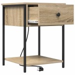 vidaXL Dulap de noapte Stejar sonoma 42 x 41 x 56 cm Lemn compozit vidaXL Dulap de noapte Stejar sonoma 42 x 41 x 56 cm Lemn compozit
