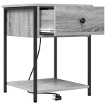vidaXL Dulap de noapte sonoma gri 42 x 41 x 56 cm Lemn compozit vidaXL Dulap de noapte sonoma gri 42 x 41 x 56 cm Lemn compozit
