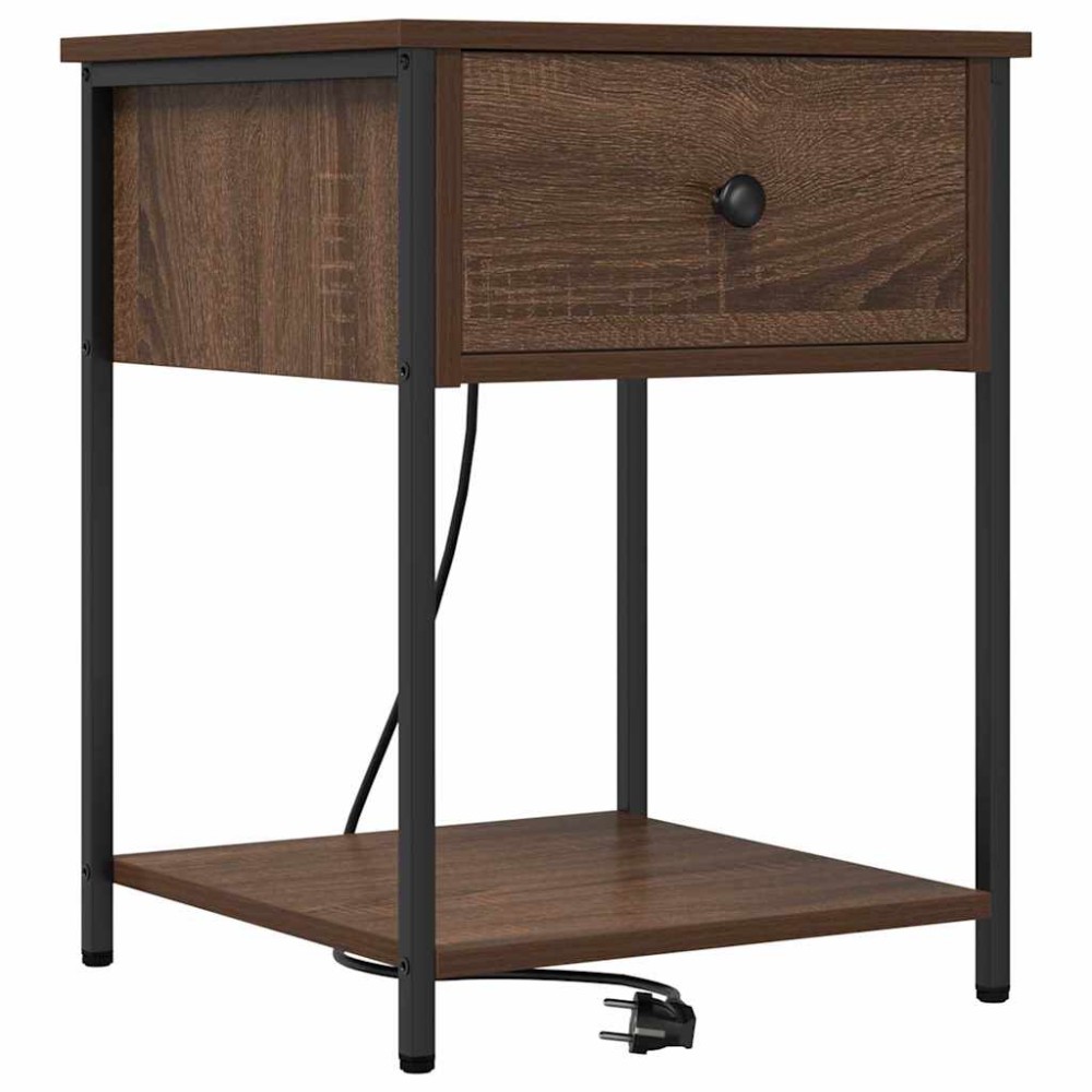 vidaXL Dulap de noapte Stejar brun 42 x 41 x 56 cm Lemn compozit
