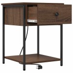 vidaXL Dulap de noapte Stejar brun 42 x 41 x 56 cm Lemn compozit vidaXL Dulap de noapte Stejar brun 42 x 41 x 56 cm Lemn compozit